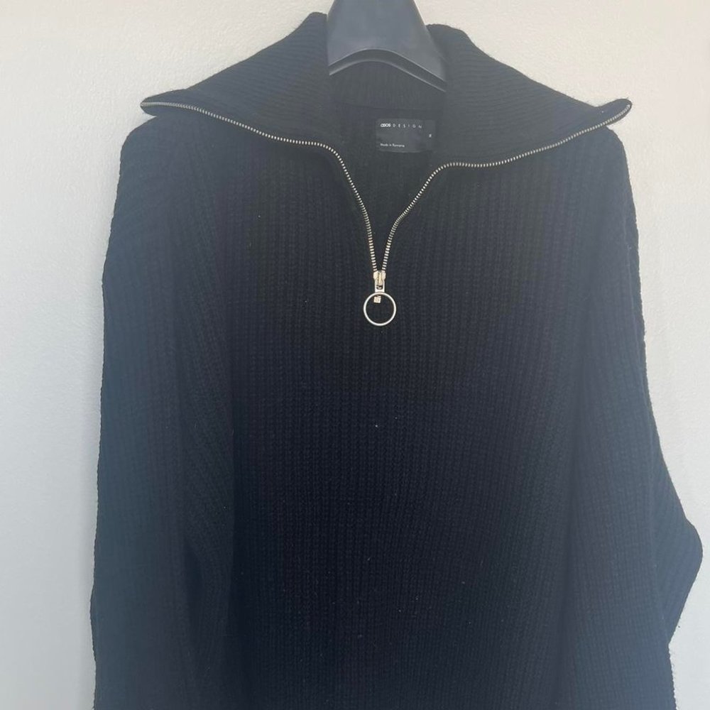 ASOS Quarter zip pull over sweater. Oversized fit